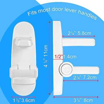 Childproof Door Lever Lock 2 Pack for Safe Homes