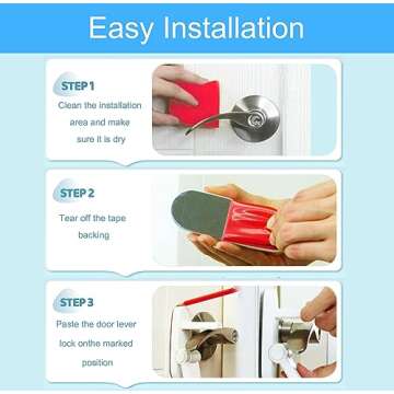 Childproof Door Lever Lock 2 Pack for Safe Homes