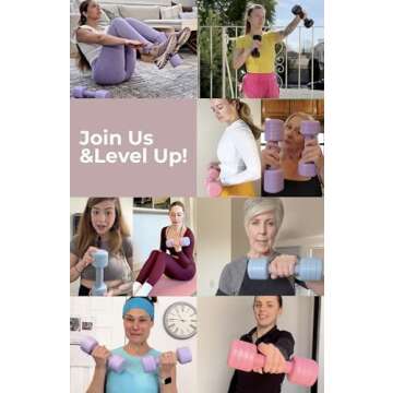 kure.fit Adjustable Dumbbell Set｜2LB 3LB 4LB 5LB Light Hand Weights for Women｜One-Twist Weight A...