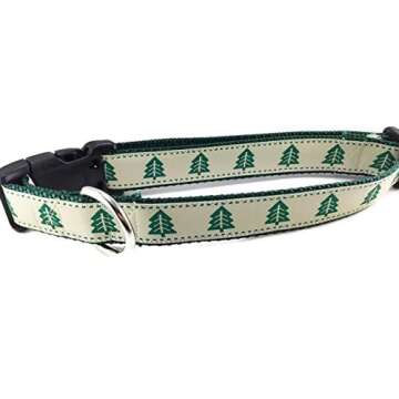 Stylish Christmas Tree Dog Collar for Medium and Large Dogs