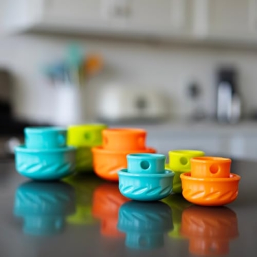 Messy Mutts Totally Pooched Puzzle 'n Play Mushroom | Interactive Treat Puzzle Toy for Dogs | Durable 4” x 3.5” TPR Dog Toy | Teal