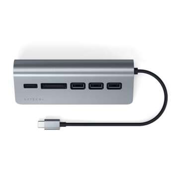 Satechi USB C Hub - Fast Data Transfer & Stylish Design