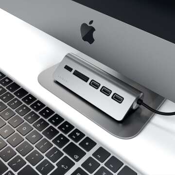 Satechi USB C Hub - Fast Data Transfer & Stylish Design