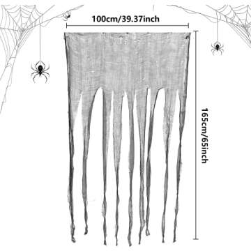 Sfcddtlg 4 Pcs Halloween Black Doorway Curtain- 65 x 39 Inch Creepy Door Curtain Decorations- Scary ...