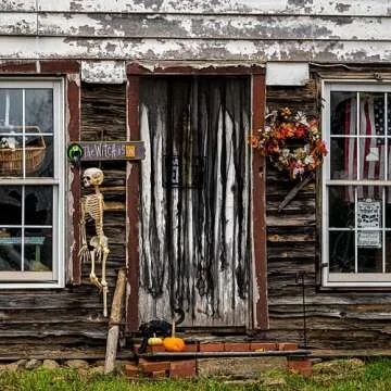 Sfcddtlg Halloween Black Doorway Curtains for Spooky Decor