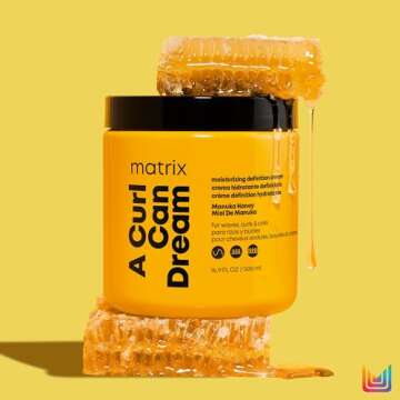 Matrix A Curl Can Dream Moisturizing Leave-in Cream, Moisturizes & Defines Curls For Curly, Coily, and Wavy Hair, Protects from Heat Styling, Frizz Control & Detangler, 16.9 Fl Oz