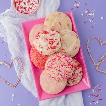 Sweets Indeed Heart Sprinkles, 4 Pack, Valentines Day, Edible Sprinkle Mix, Perfect for Cake Decorations, Baking, Ice Cream, Cookies, Cupcake Topper (Sweetheart)