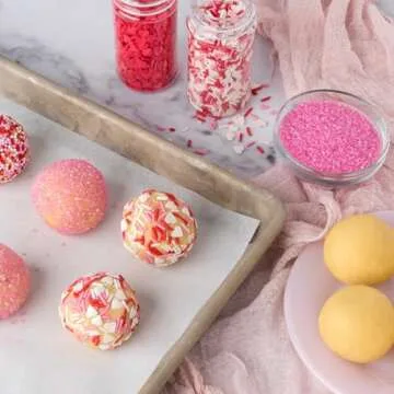 Heart Sprinkles for Baking and Decorating – 4 Pack