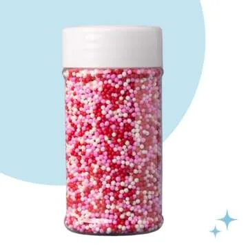 Heart Sprinkles for Baking and Decorating – 4 Pack