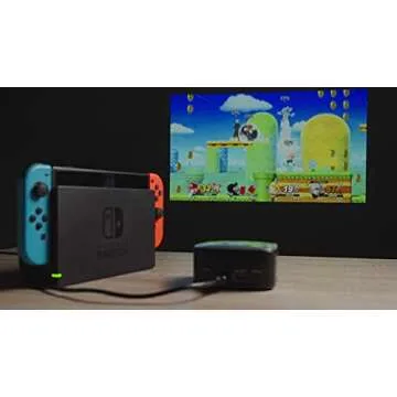 Miroir M75 Portable Projector | 50” Picture LED Movie Projector with Built-In HDMI & Speakers | Rechargeable Mini Projector for 2 Hours of Outdoor Entertainment | TV, Game Console, & Phone Projector