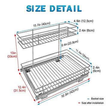 G-TING Under Sink Sliding Shelf for Easy Organization