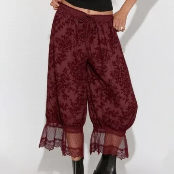 Yeokou Women's Elegant Ruffled Bloomers Pants