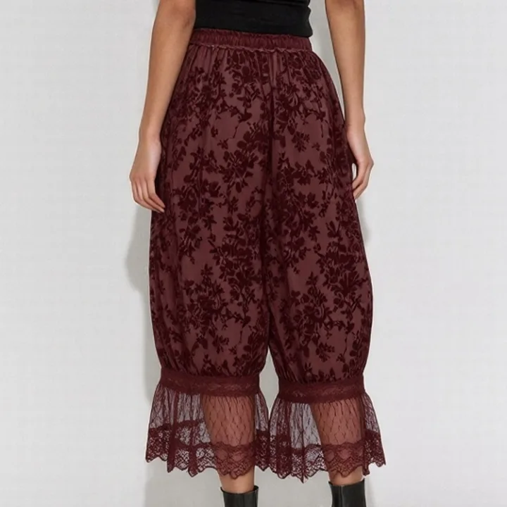 Yeokou Women's Elegant Ruffled Bloomers Pants