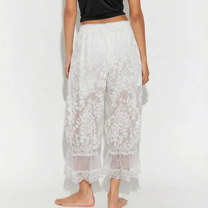 Yeokou Women's Elegant Ruffled Bloomers Pants