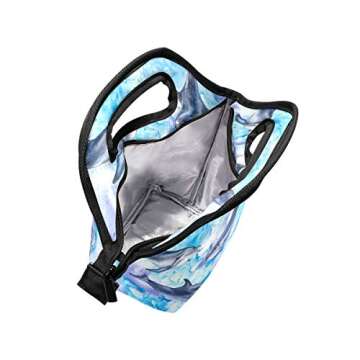 Stylish Senya Dolphins Blue Insulated Lunch Bag for All Ages