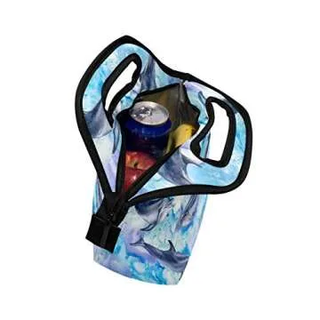 Stylish Senya Dolphins Blue Insulated Lunch Bag for All Ages