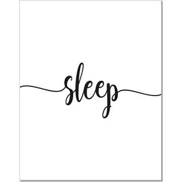 Let's Sleep In Art Prints - Minimalist Bedroom Decor