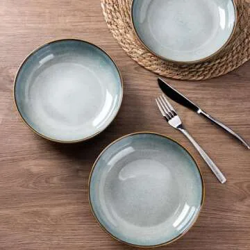 AmorArc 8.5'' Large Ceramic Pasta Bowls Set of 4