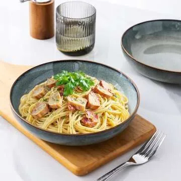 AmorArc 8.5'' Large Ceramic Pasta Bowls Set of 4