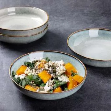 AmorArc 8.5'' Large Ceramic Pasta Bowls Set of 4