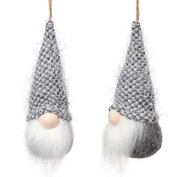 Handmade Christmas Gnomes Ornaments Set for Holiday Decor