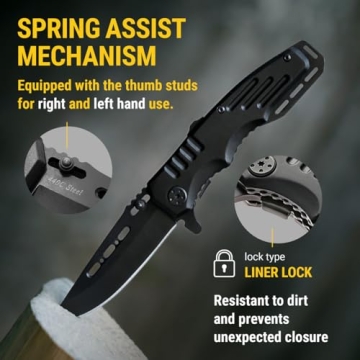 Folding Tactical Knife with 3.4-inch Sharp Blade