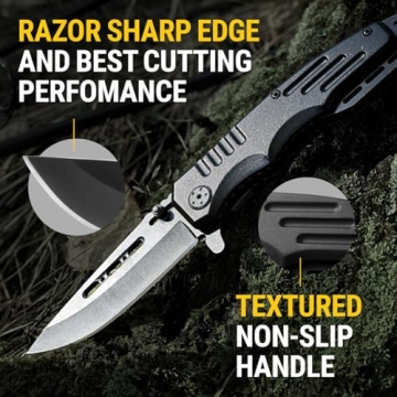 Folding Tactical Knife with 3.4-inch Sharp Blade