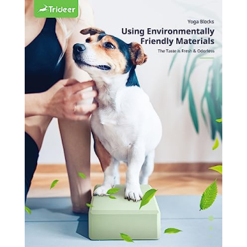 Trideer Yoga Block, Soft Non-Slip Surface Premium Foam Blocks, Supportive, Lightweight, Odor Resistant, Yoga Accessories for Pilates Meditation General Fitness Stretching Toning (Mint Green-1 Pack)