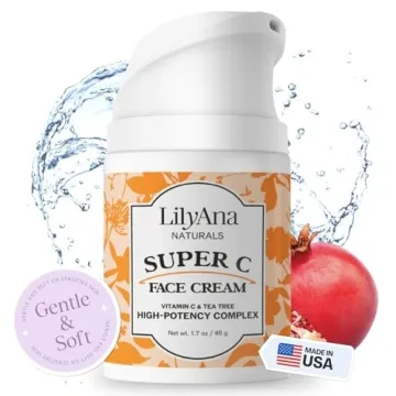 LilyAna Naturals Super C Face Cream for Women & Men - Hydrating Moisturizer for All Skin Types (1.7o...