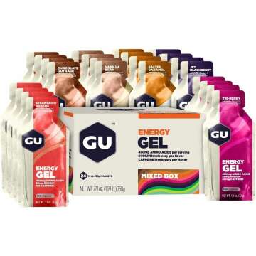 GU Energy Gel Variety Pack - 24 Count Sports Nutrition, Delicious Flavors