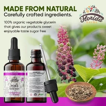 Organic Poke Root Tincture for Immune Support | Alcohol-Free