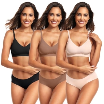 Vertvie Women’s Seamless Bra No Underwire Comfort Push Up Bras Buttery Soft Wireless Bralette Full...