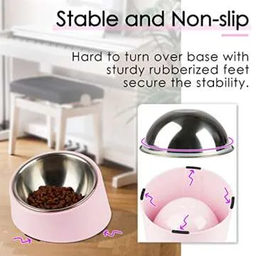 15 Degree Slanted Dog Bowl for Mess-Free Pet Feeding
