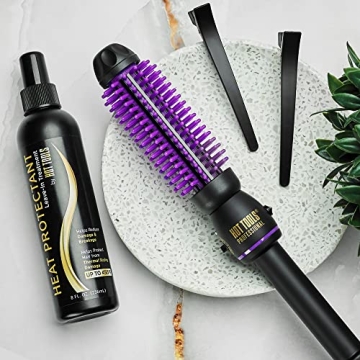 Hot Tools Pro Heated Silicone Brush Styler for Gorgeous Curls