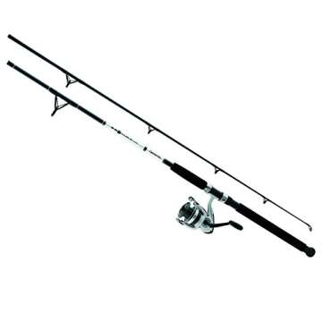 Daiwa DWB40-B/F802M D-Wave Saltwater Spinning Combo, 1 Bearing, 8' Length, 2Piece Rod, Medium Power, Fiberglass Blank Material