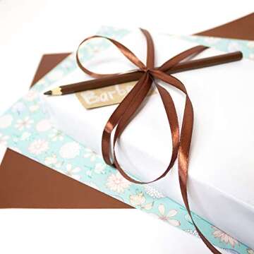 Friar Brown Ribbon 1/4 Inches 36 Yards Satin Roll Perfect for Scrapbooking, Art, Wedding, Wreath, Ba...