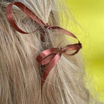 Friar Brown Ribbon 1/4 Inches 36 Yards Satin Roll Perfect for Scrapbooking, Art, Wedding, Wreath, Baby Shower, Packing Birthday, Wrapping Christmas Projects