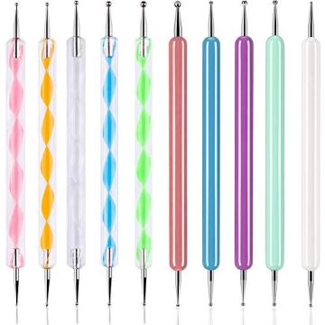 ABenkle 10Pcs Art Dotting Tools for Nail Art, Ball Tip Clay Tools Sculpting Pattern Tracing Stylus, ...
