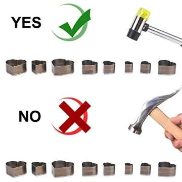 PH PandaHall 8 pcs High Carbon Steel One Hole Hollow Punch Cutter Set, 8 Sizes Heart Leather Die Cutter Tool Cutting Punching Die for Handmade DIY Leather Craft Valentine's Day