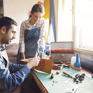 PH PandaHall 8 pcs High Carbon Steel One Hole Hollow Punch Cutter Set, 8 Sizes Heart Leather Die Cutter Tool Cutting Punching Die for Handmade DIY Leather Craft Valentine's Day