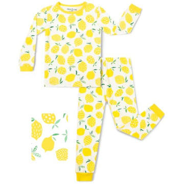 babee Reshinee Bamboo Viscose Toddler Girls Kids Pajama Sets 2-3T Snug fit Long-Sleeve Softness Slee...