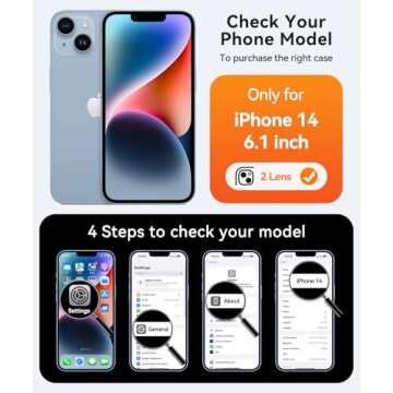 CANSHN Magnetic for iPhone 14 Case, Upgraded [Full Camera Protection] [Compatible with Magsafe] [Tra...