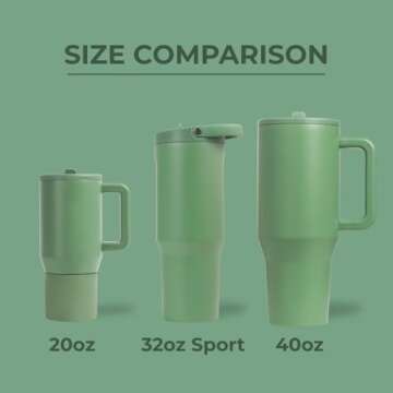 HydroJug Sport - Stainless Steel Tumbler with Straw, Vacuum Insulated, 32oz Leakproof Water Bottle, Ergonomic Design, Reusable, Dishwasher Safe, Rubber Base, Durable for Gym or Outdoors, Sage