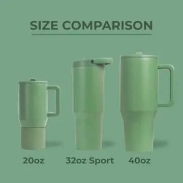 HydroJug Sport - Stainless Steel Tumbler with Straw, Vacuum Insulated, 32oz Leakproof Water Bottle, Ergonomic Design, Reusable, Dishwasher Safe, Rubber Base, Durable for Gym or Outdoors, Sage