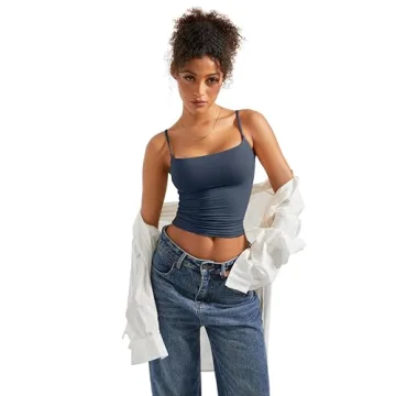 SUUKSESS Women Sexy Square Neck Summer Tank Top