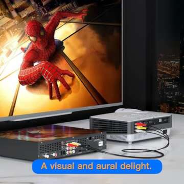 RCA Cable, AV Cable Gold Plated, Yellow/White/red connectors 3 Male to 3 Male-4.6 Feet/1PCS