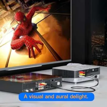 RCA Cable, AV Cable Gold Plated, Yellow/White/red connectors 3 Male to 3 Male-4.6 Feet/1PCS