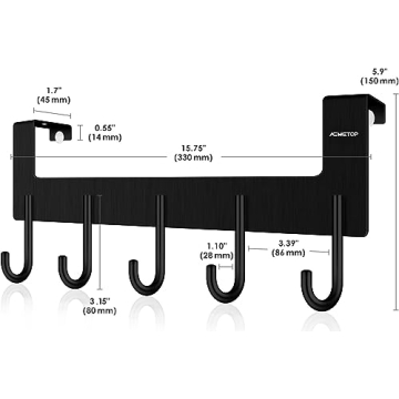 ACMETOP Over The Door Hooks - Heavy Duty Organizer Hook