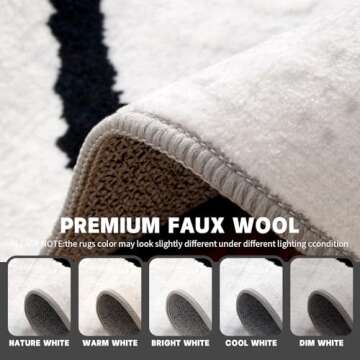 YIHOUSE Abstract 6'x9' Washable Rug for Modern Homes