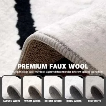 YIHOUSE Abstract 6'x9' Washable Rug for Modern Homes